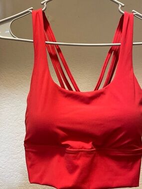 Red Strappy Women's Crop Bralette - Comfort Fit